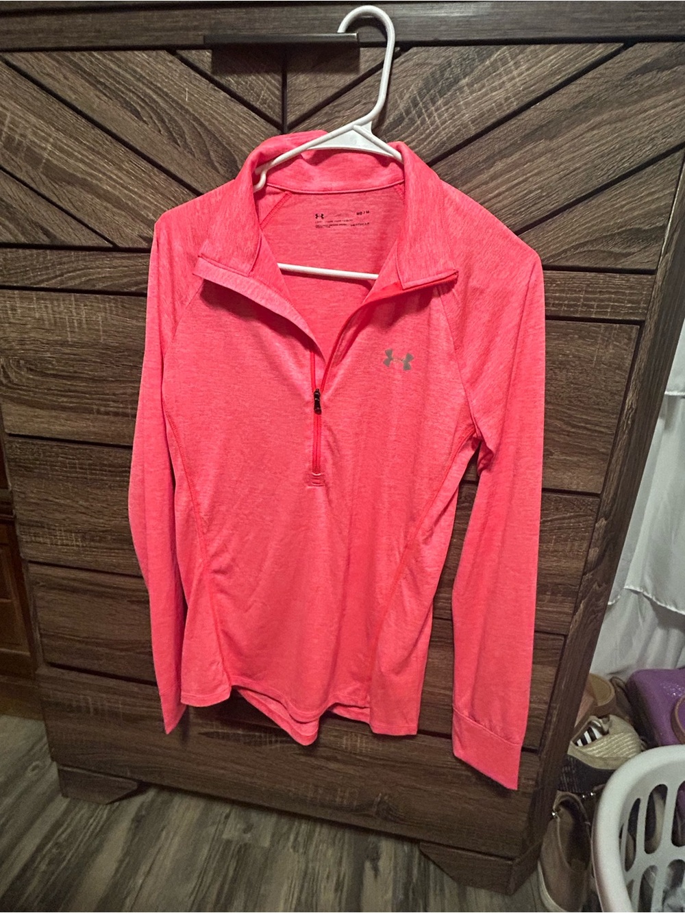 Under Armour Women’s Coral Pink Quarter-Zip Performance Pullover